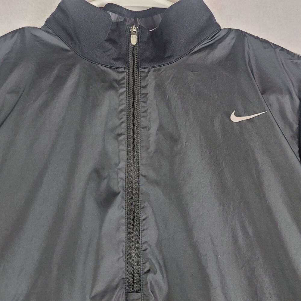Nike Golf Women's Stretch Windbreaker Reflective Pull-Over Black Size Large